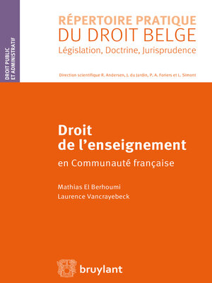 cover image of Droit de l'enseignement